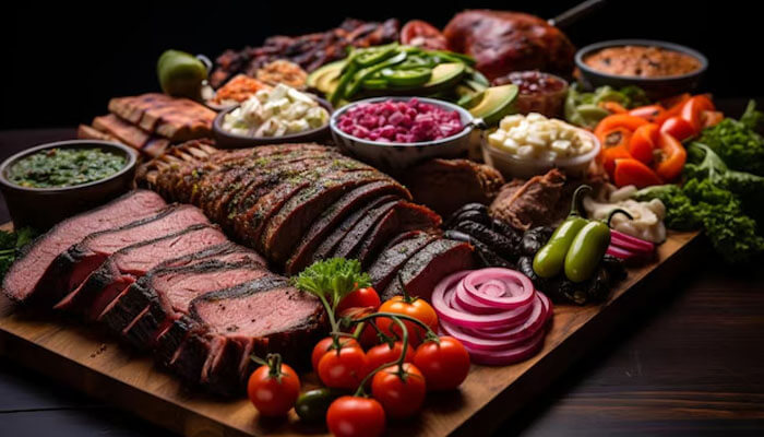 Assorted grilled meats, eggs, and dairy on a platter for a 30-Day Carnivore Diet Meal Plan with balanced protein and fat options.