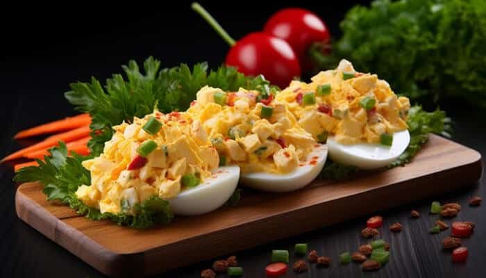 A healthy egg salad recipe for daily life - Food Fun Trip - FoodFunTrip A healthy deviled egg salad with a blend of vegetables and creamy dressing, ready to enjoy as a nutritious snack