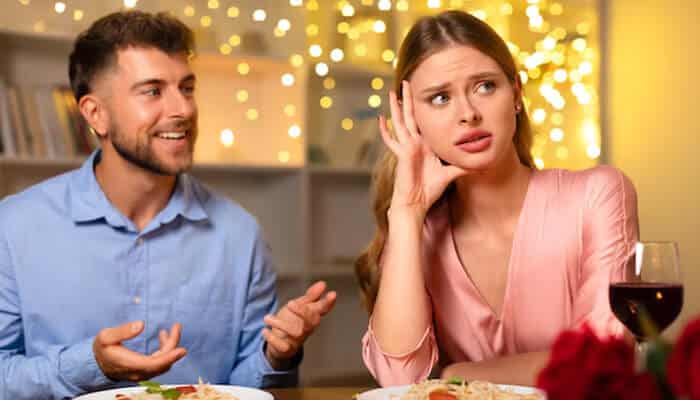 Cheesy Pick Up Lines - Food Fun Trip - FoodFunTrip Romantic couple smiling on a night date. Success after good pick up lines.