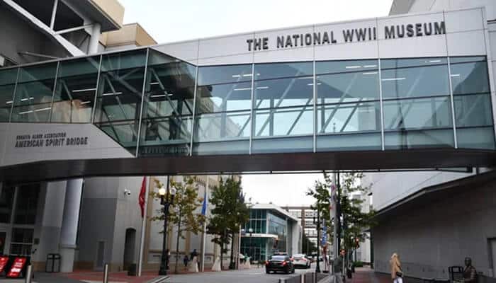 Tour the National WWII Museum - Food Fun Trip - FoodFunTrip The entrance to the National WWII Museum in New Orleans, a significant historical landmark to explore for history buffs
