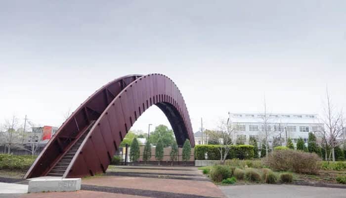 Walk the Crescent Park - Food Fun Trip - FoodFunTrip Crescent Park in New Orleans, A modern architectural bridge, showcasing the city's blend of innovation and artistic expression