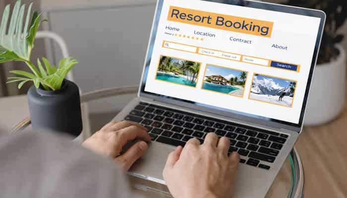 How to book resorts on Vacations to Go - Food Fun Trip - FoodFunTrip Booking resort vacation packages online with Vacations to Go on a laptop