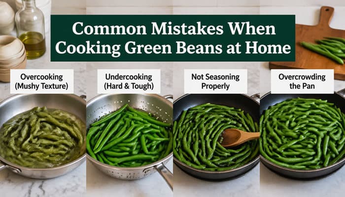 Common Mistakes When Cooking Green Beans at Home - Food Fun Trip - FoodFunTrip Can Green Beans Cook at Home? Common mistakes when cooking green beans, such as overcooking, undercooking, not seasoning properly, and overcrowding the pan, leading to poor results.