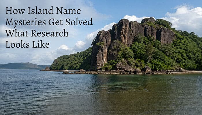 What a Responsible Answer Looks Like - Food Fun Trip - FoodFunTrip How Did Kuvorie Island Get Its Name? rocky tropical island formation with surrounding waters illustrating real-world research methods like historical mapping, linguistic analysis, and indigenous knowledge used to trace island name origins
