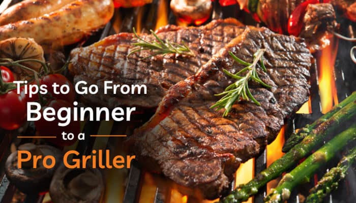 Tips to Go From Beginner to a Pro Griller - Food Fun Trip - FoodFunTrip Close-up of juicy steaks, chicken, and fresh vegetables sizzling on a grill, perfect for mastering summer grilling techniques and becoming a pro griller.