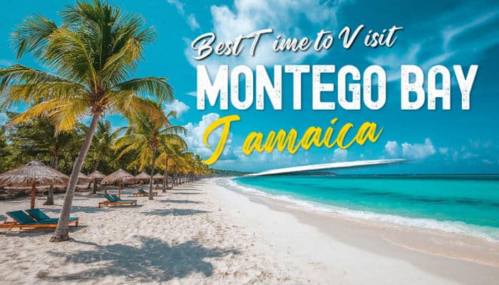 Best Time to Visit Montego Bay Jamaica - Food Fun Trip - FoodFunTrip Best Time to Visit Montego Bay Jamaica guide featuring a tropical Caribbean beach with white sand, turquoise water, palm trees, and ideal vacation planning scenery.