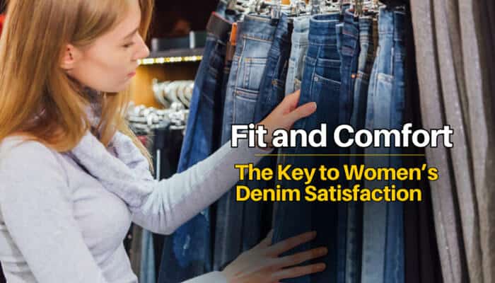 Fit and Comfort The Key to Womens Denim Satisfaction - Food Fun Trip - FoodFunTrip Pantalons Et Jupes Femme fashion collection showcasing a woman evaluating denim jeans for perfect fit, comfort, and quality, highlighting modern women’s apparel shopping and denim style choices.