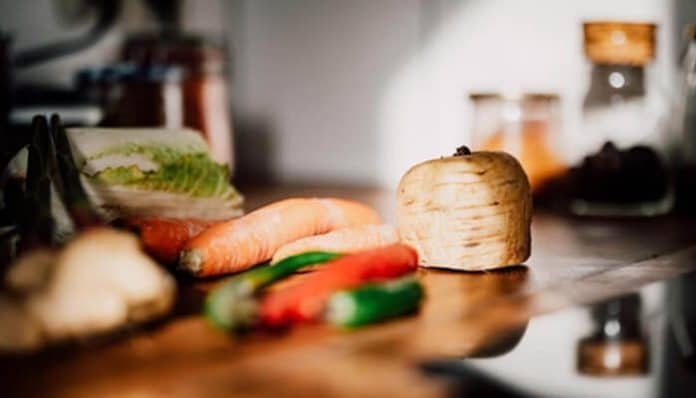 Nutrition for Hormone Balance through nutrient-rich whole foods, fresh vegetables, and balanced ingredients that support healthy hormone function and overall wellness